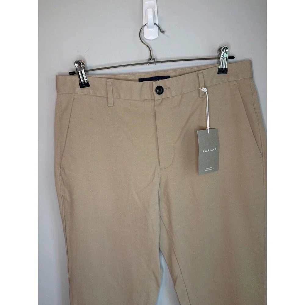 Everlane‎ Uniform Slim Fit Chinos Mens 32x34 Tan Cotton Blend Pants NWT